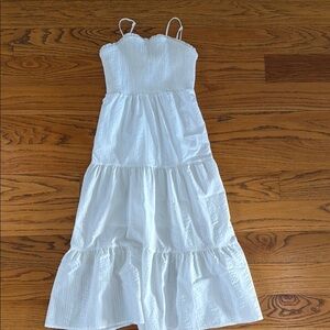 White Tiered Kids Dress